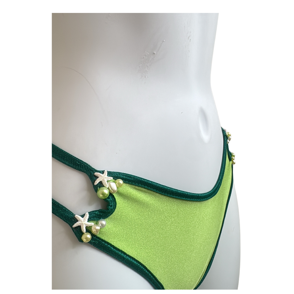 Paloma Hand-Beaded Palm Tree Bikini Set