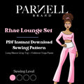 Rhae Yoga Set Pants & Long Sleeve Crop Top | PDF Sewing Pattern |