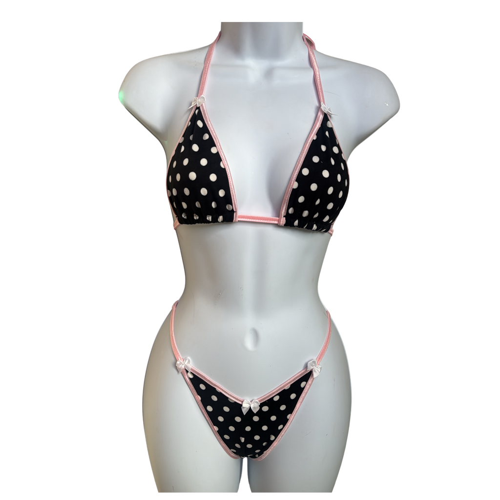 Chloe Polka Dots Triangle Bikini Set