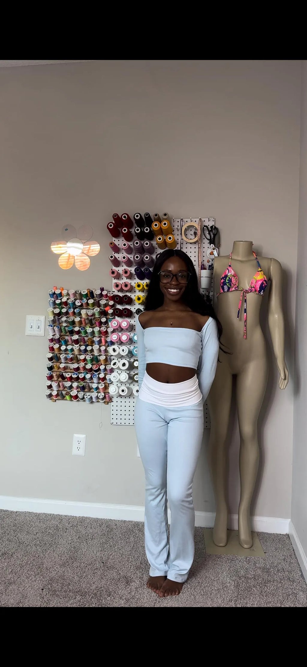 Rhae Yoga Set Pants & Long Sleeve Crop Top | PDF Sewing Pattern |