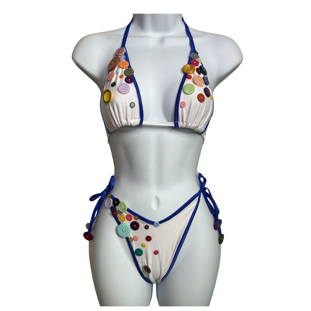Pippa Button Triangle Bikini Set
