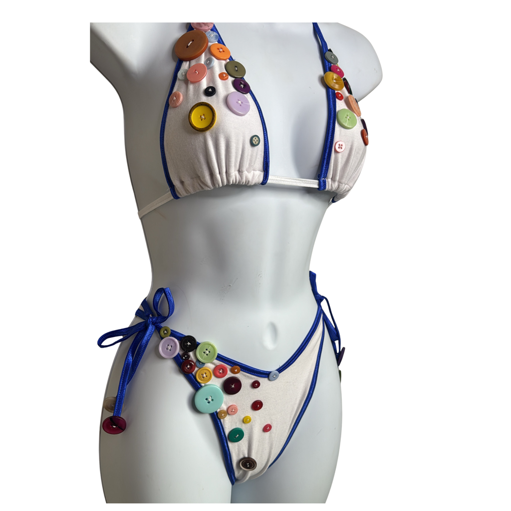 Pippa Button Triangle Bikini Set