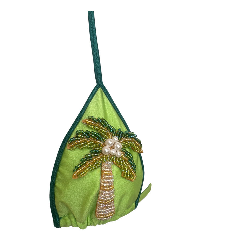 Paloma Hand-Beaded Palm Tree Bikini Set