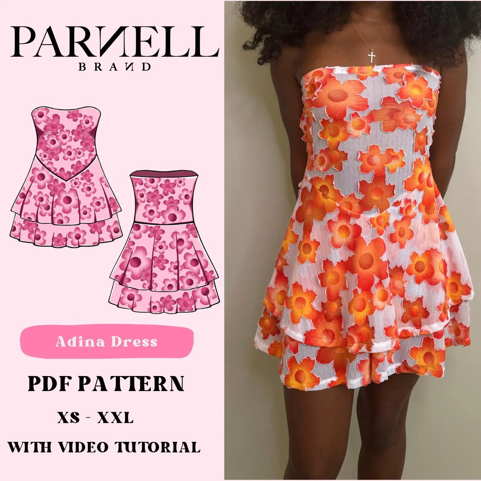 Adina Summer Sun Dress | PDF Sewing Pattern |